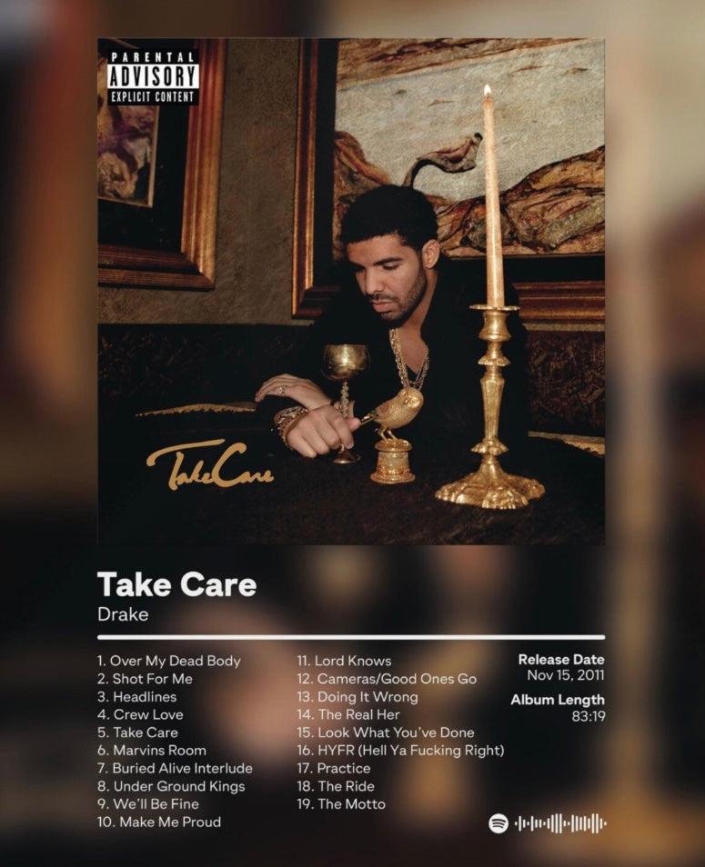 drake album cover take care